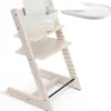 Sedia Evolutiva Tripp Trapp in Faggio + Baby Set + Vassoio Bianco Calce - 6M+