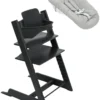 Sedia Evolutiva Tripp Trapp Nera in Faggio + Baby Set + Newborn Set