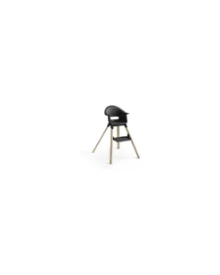 Seggiolone Clikk - Black Natural - da 6 Mesi a 3 Anni - Legno Massiccio