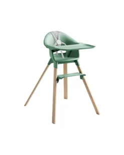 Seggiolone Clikk - Clover Green - da 6 Mesi a 3 Anni - Legno Massiccio