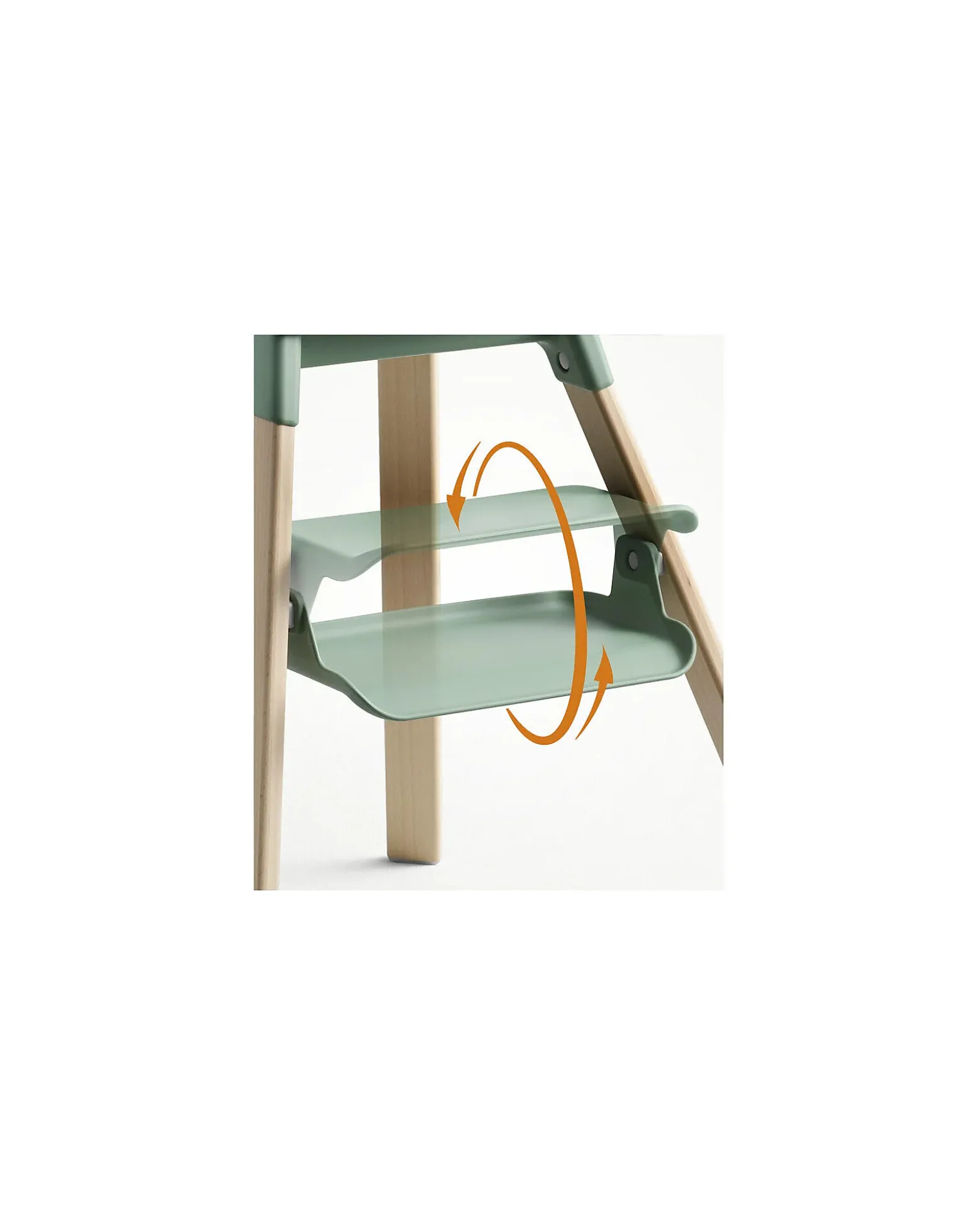 Seggiolone Clikk - Clover Green - da 6 Mesi a 3 Anni - Legno Massiccio