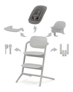 Seggiolone Evolutivo Lemo 4in1 - Suede Grey / Mid Grey