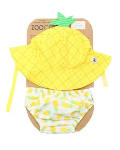 Set Baby Costumino Contenitivo + Cappellino - Ananas - UPF 50+