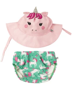 Set Baby Costumino Contenitivo + Cappellino - Unity l'Unicorno - UPF 50+