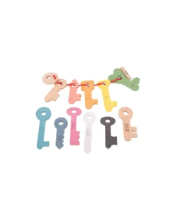 Set 11 Chiavi - Arcobaleno - Legno di Faggio Massiccio - da 10 Mesi
