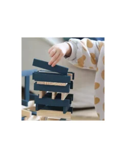 Set Costruzioni 40 Pezzi - Blu - Legno - Educativo e Divertente!