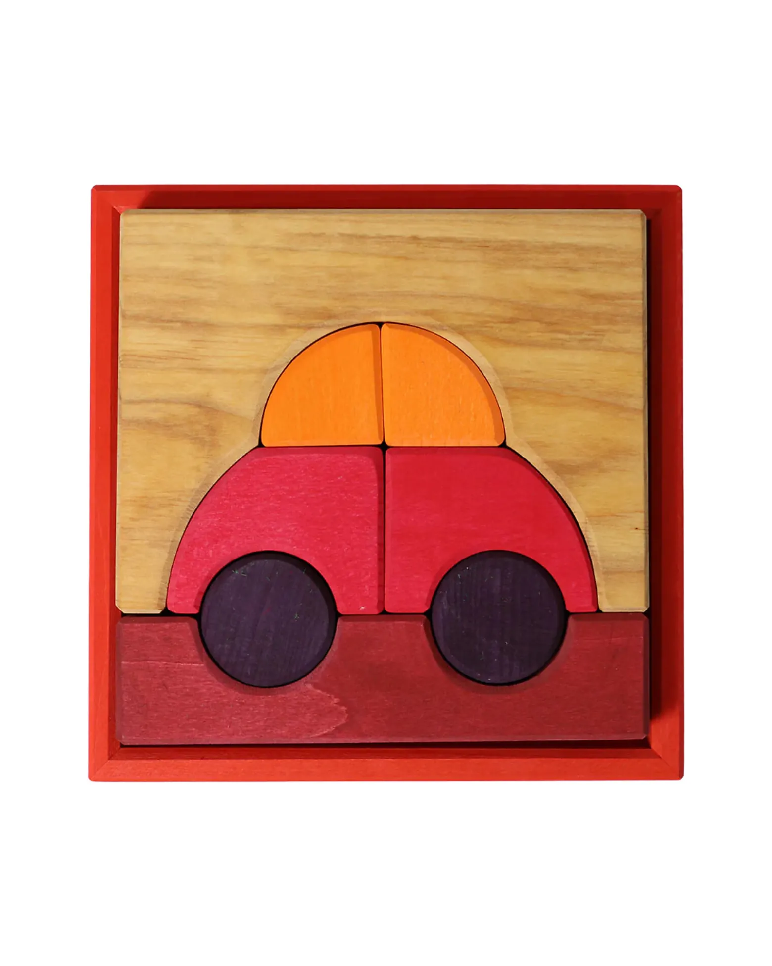 Set Costruzioni Rosso - Macchina - Legno - 1+ anni
