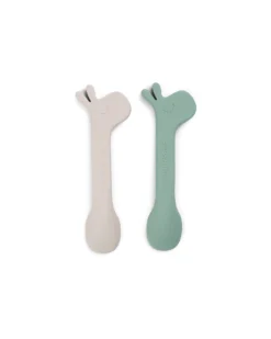 Set 2 Cucchiai in Silicone per Bambini - Lalee - Verde