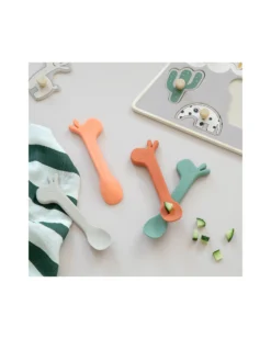 Set 2 Cucchiai in Silicone per Bambini - Lalee - Cipria
