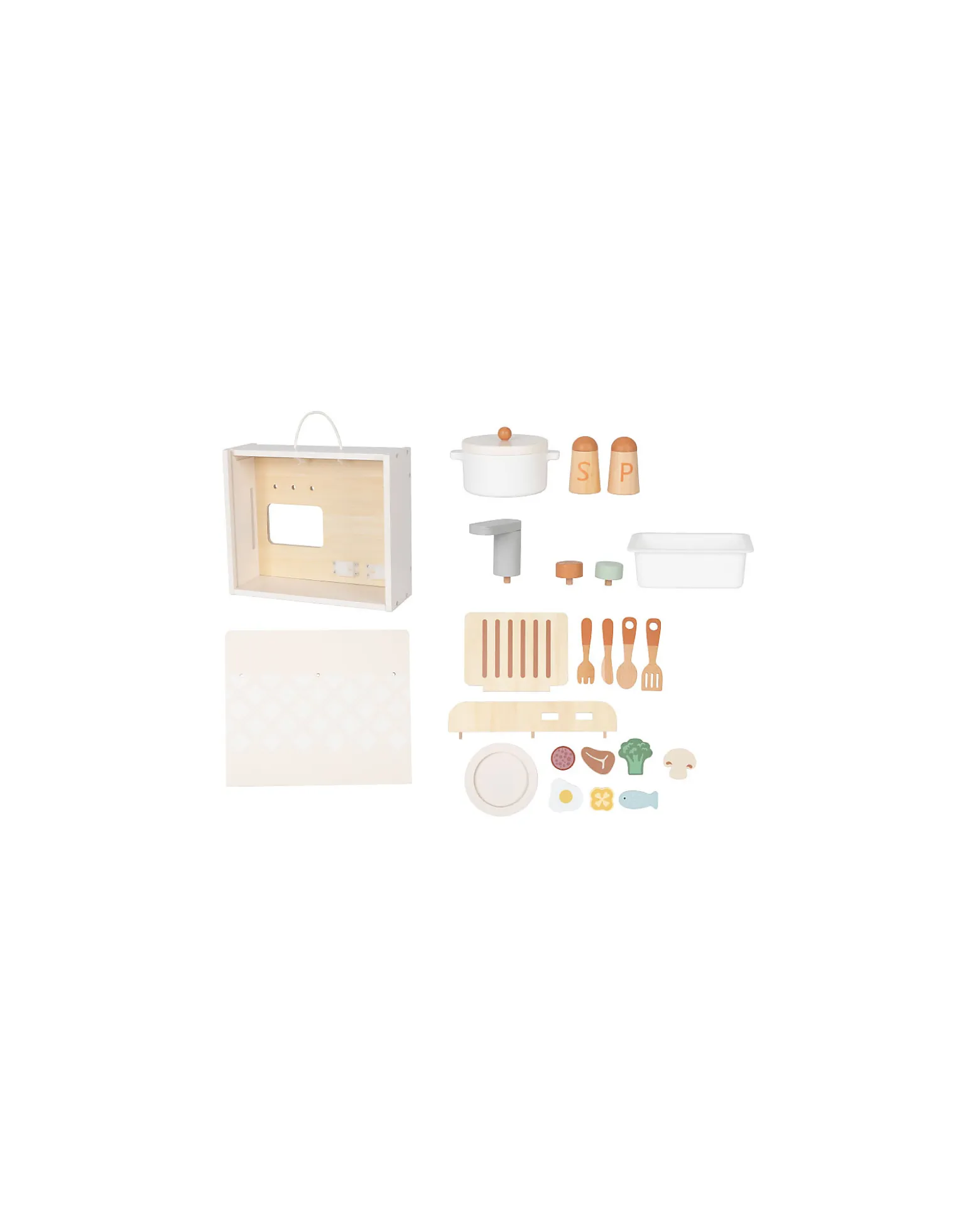 Set Cucina in Legno - 23 pezzi - 30 x 25,5 x 27 cm - 3+ Anni