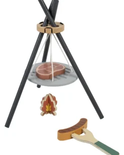 Set da Campeggio in Legno - 35 Pezzi - 28 x 38 x 33 cm - 3+ Anni