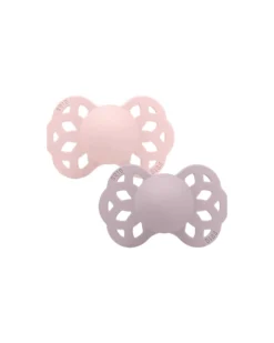 Set di 2 Ciucci Infinity - Tettarella Anatomica in Silicone - Blossom/Dusky Lilac - Senza PBA e PVC!