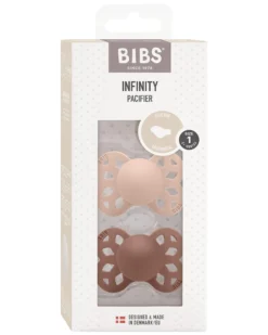 Set di 2 Ciucci Infinity - Tettarella Anatomica in Silicone - Rosa Cipria/Woodchuck - Senza PBA e PVC!