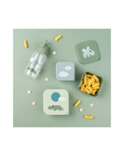 Set di 3 Contenitori Merenda - Happy Clouds - Verde