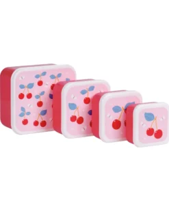 Set di Contenitori Porta Pranzo e Porta Merenda - Ciliegie