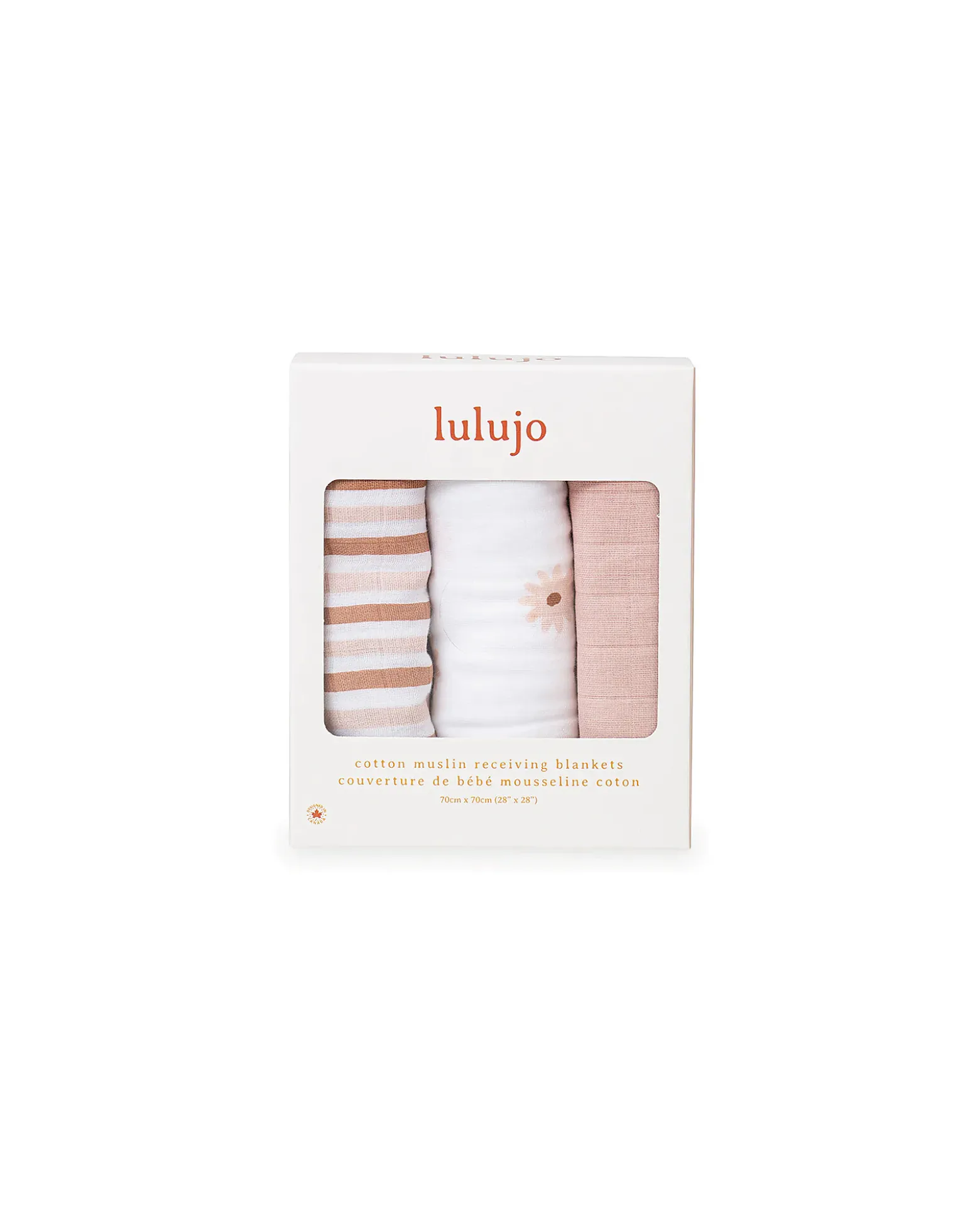 Set di 3 Copertine Swaddle 69 x 69 cm - Margherite - 100% mussola di cotone