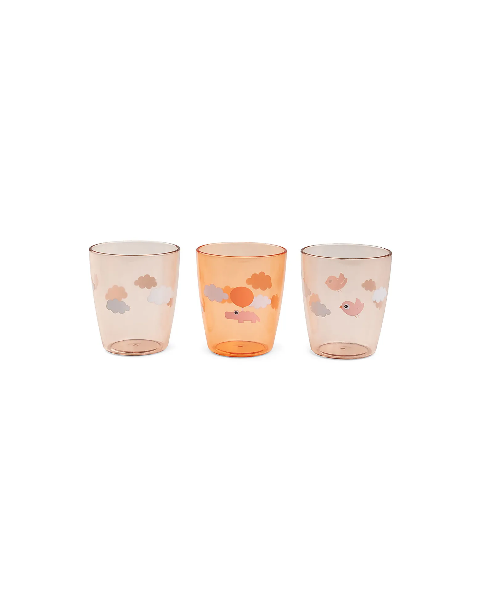Set di 3 Mini Bicchieri Yummy - Happy Clouds - Papaya