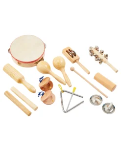 Set di Percussioni in Legno - 16 Pezzi - +3 Anni