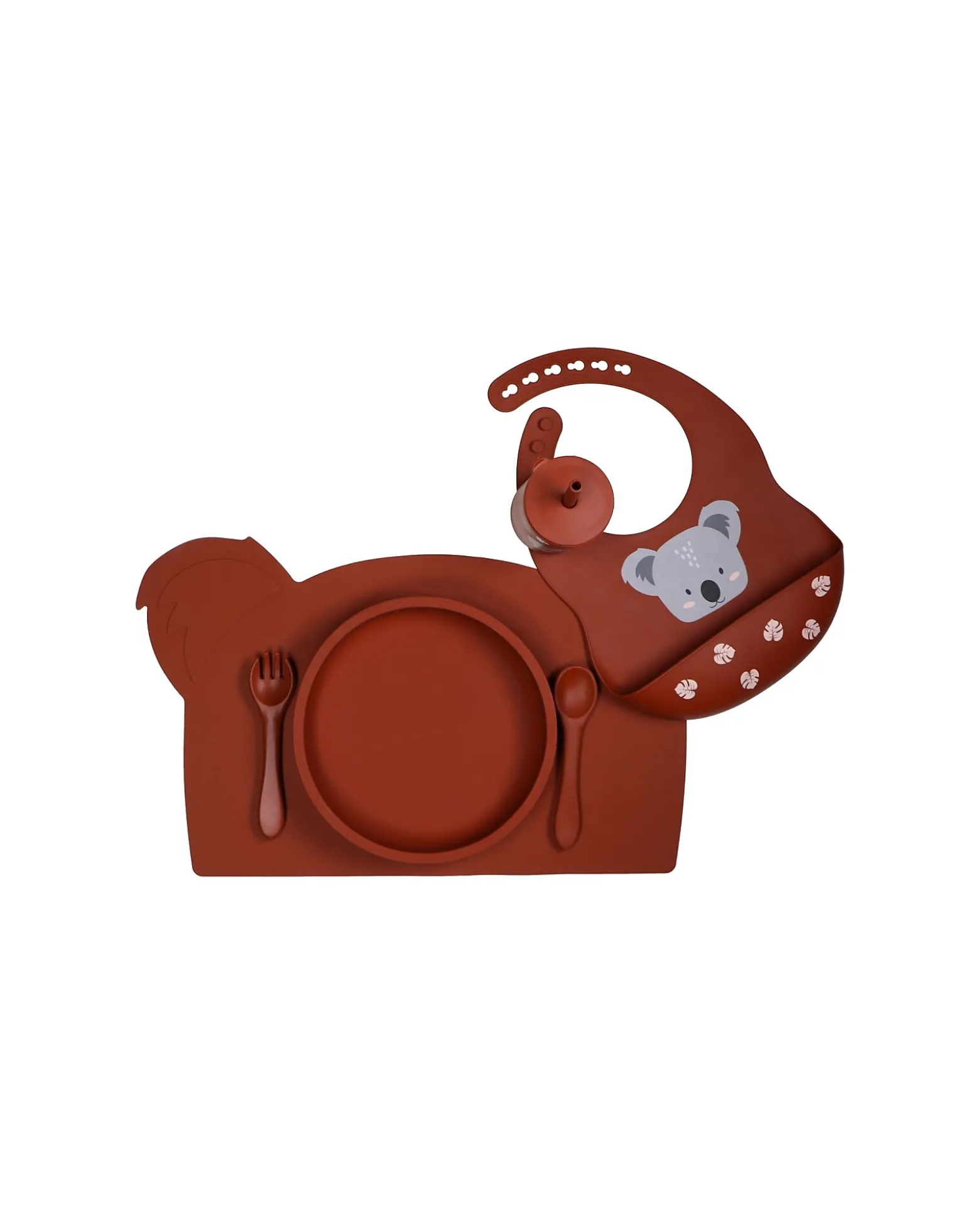 Set Forchetta e Cucchiaio - Ruggine - Silicone