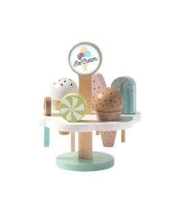 Set Gelato in Legno - 9 Pezzi - 15 x 15 x 16,4 cm - 3+ Anni