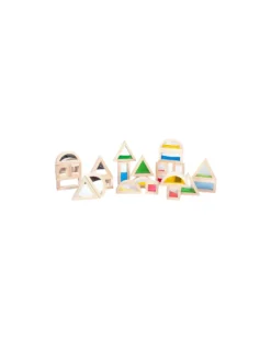 Set Gioco Sensory Blocks - 16 Blocchi e 4 Forme - in Legno - da 12 Mesi