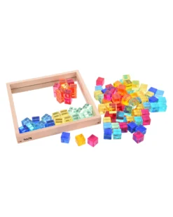 Set Gioco Vassoio con Specchio e Gemme - 100 Pezzi - dai 3 Anni - Per Lavagna Luminosa