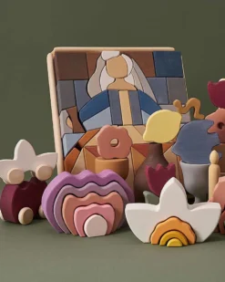 Set in Legno da Costruzione e Puzzle - Infante - Fatto a Mano