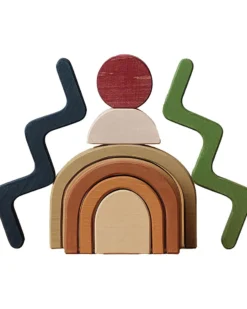 Set in Legno da Costruzione - Forme - Gioco Educativo Fatto a Mano per Stimolare il tuo Bambino