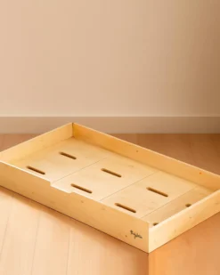 Set 2: Letto Montessori Evolutivo Evi 200x90cm + Letto/Cassetto