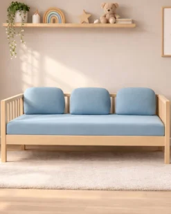 Set 3: Letto Montessori Evolutivo Evi 140x70cm + Cassetto + Materasso 11 cm Aloe Vera