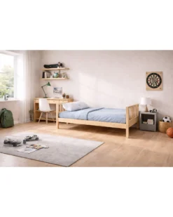 Set 4: Letto Montessori Evolutivo Evi 200x90cm + Letto/Cassetto + Materasso 12 cm Aloe Vera per Letto + Materasso 11 cm Aloe Vera per Cassetto