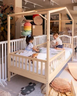 Set 2: Letto Montessori Evolutivo Evi 200x90cm + Materasso 12 cm Aloe Vera