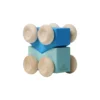 Set 2 Macchinine Impilabili - Blu - Legno di Acero - 0+ anni