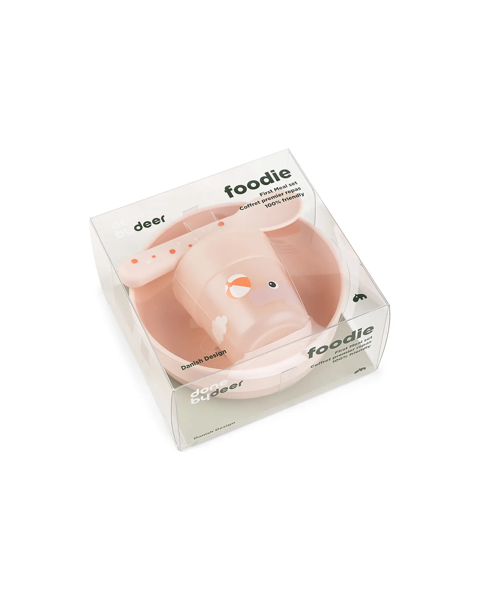 Set Pappa Foodie - Ciotola Bicchiere e Cucchiaio - Elphee & Croco - Cipria - 100% PP Alimentare