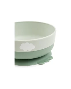 Set Pappa Foodie - Ciotola Tazza e Cucchiaio - Happy Clouds - Verde - 100% PP Alimentare