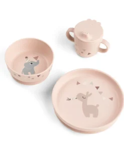 Set Pappa Foodie - Piatto Ciotola e Tazza - Celebration - Cipria - 100% PP Alimentare