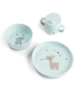 Set Pappa Foodie - Piatto Ciotola e Tazza - Celebration - Blu - 100% PP Alimentare