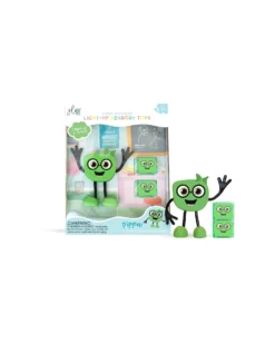 Set Personaggio Pippa - con 2 Cubi Inclusi - Verde - Adatto da 3 anni - 100% Plastica Riciclata