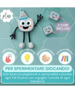 Set Personaggio Sammy - con 2 Cubi Inclusi - Rosso - Adatto da 3 anni - 100% Plastica Riciclata
