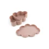 Set Porta Merenda Box Portapranzo e Cannuccia - Cipria - Perfetto per Asilo e Gite Fuori Porta