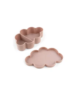 Set Porta Merenda Box Portapranzo e Cannuccia - Cipria - Perfetto per Asilo e Gite Fuori Porta