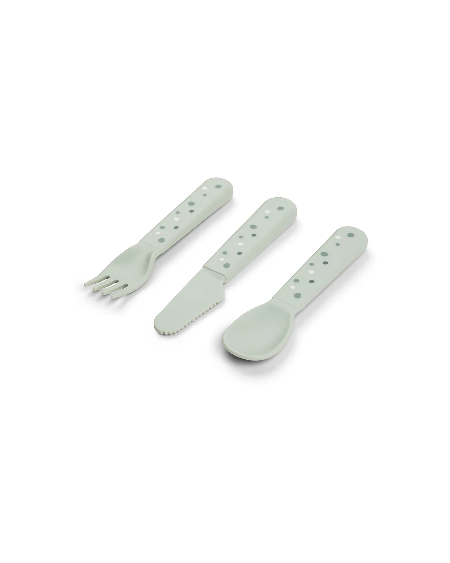 Set Posate Foodie - Happy Dots Verde - 100% PP Alimentare