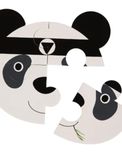Set 3 Puzzle Adesivi Animali - Panda Elefante Leone - 3+ Anni