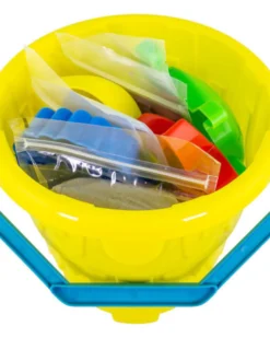 Set Sabbia Dinamica - 5 Colori con Secchiello e 4 Formine - 1,5 kg - 3+ anni