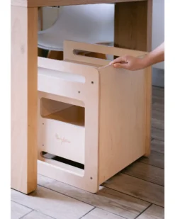 Set Tavolo+Sedia Montessori Evolutivi - Natural - Legno di Betulla - Cresce Con Il Tuo Bambino