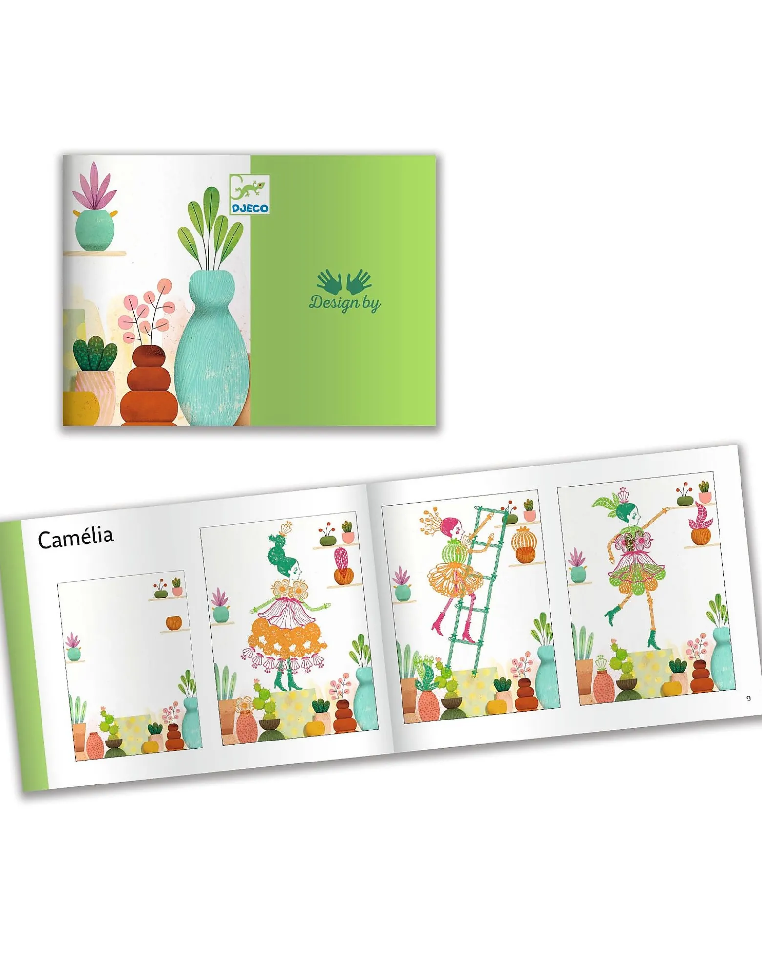 Set Timbri Flowers Girls - 14 Immagini e 4 Colori