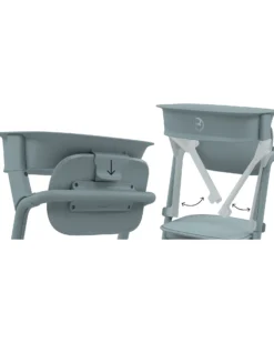 Set Torre di Apprendimento per Sedia Evolutiva LEMO - Stone Blue - Include Tappetini Antiscivolo