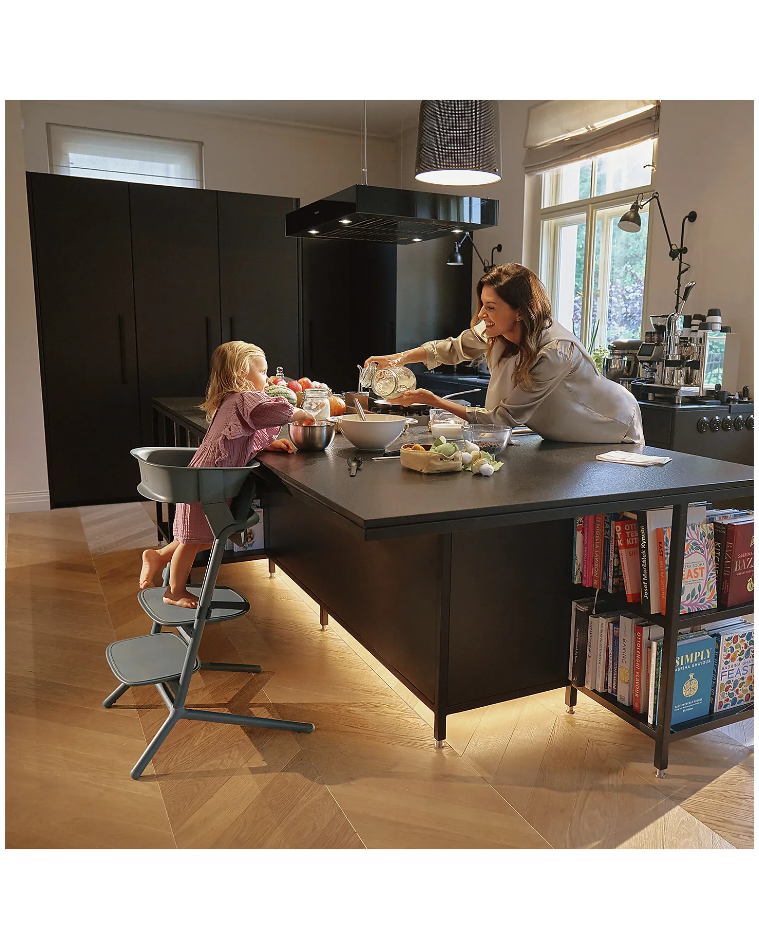 Set Torre di Apprendimento per Sedia Evolutiva LEMO - Stunning Black - Include Tappetini Antiscivolo