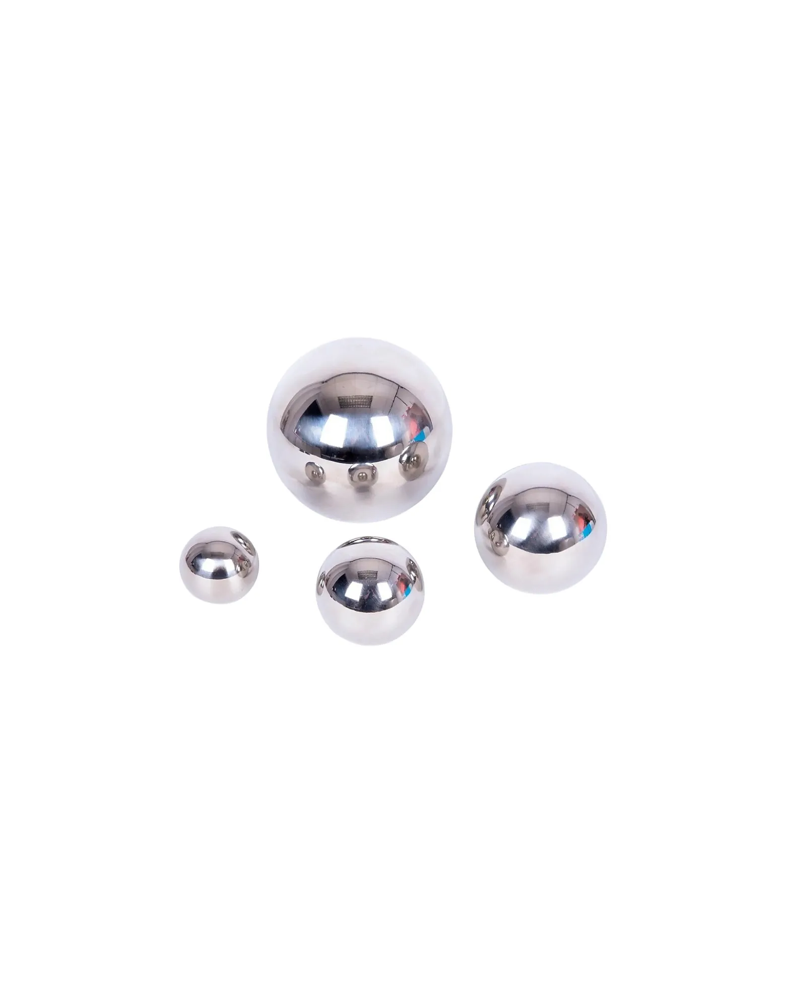 Sfere Sensoriali Riflettenti - Argento Specchiato - 4 Palline - Adatto a Tutte le Età