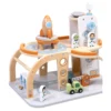 Stazione Spaziale in Legno - 39,5 x 29,5 x 29 cm - A Partire Dai 3 Anni - Comprende 14 Pezzi